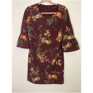 Banana Republic Burgundy Floral Dress
